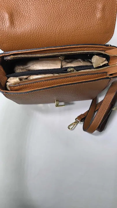 Luisa Vannini - Brown Leather Handbag - Brown Size: Medium