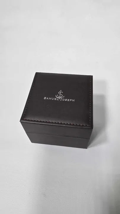 Samuel Joseph Limited Edition Mocha & Silver Automatic Skeleton Men's Watch Size: -