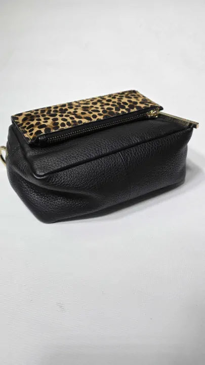 Whistles - Black Bibi Leopard Crossbody Bag - Black Size: Small