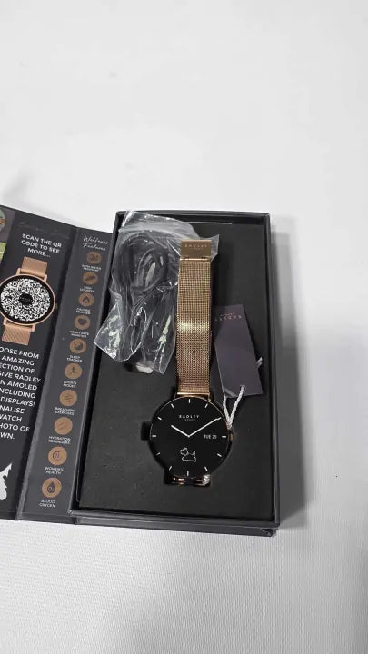 Radley - Radley Series 28 Amoled Rose Gold Mesh Watch - Pink Size: -