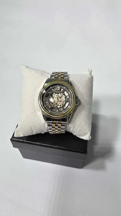 Anthony James Skeleton Automatic Two Tone Gold & Steel Mens Watch Size: -