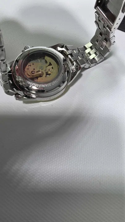 Anthony James Skeleton Automatic Two Tone Gold & Steel Mens Watch Size: -