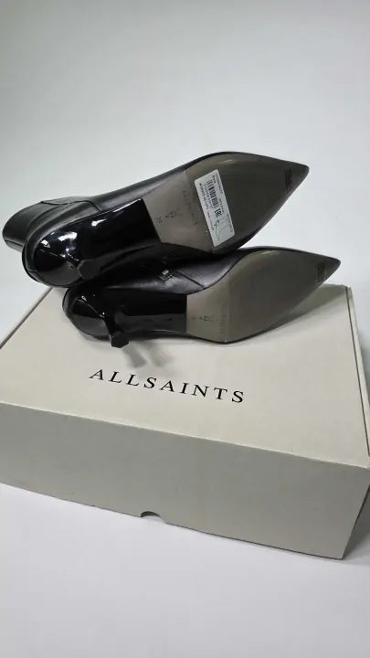 All Saints Vivian Pointed Toe Leather Boots Size: Uk 6