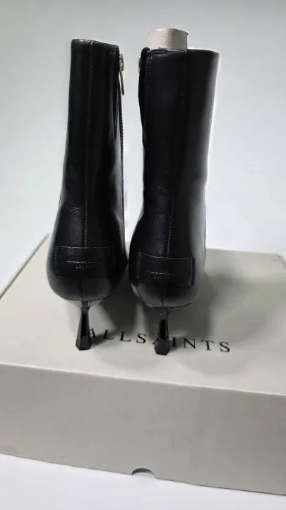 All Saints Vivian Pointed Toe Leather Boots Size: Uk 6