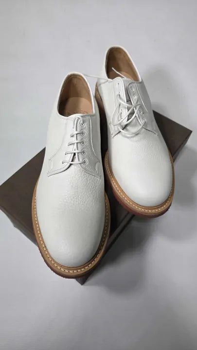 Church's White Leather Fulbeck Lace Up Derby Size: Uk 9.5