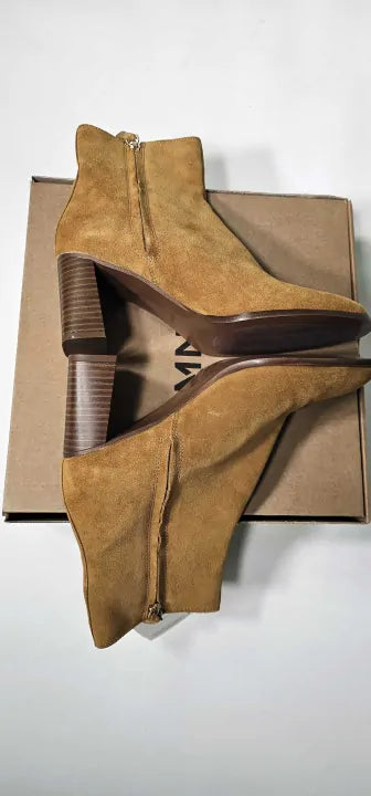 Mango - Medium Brown Heel Suede Ankle Boot - Brown Size: 40