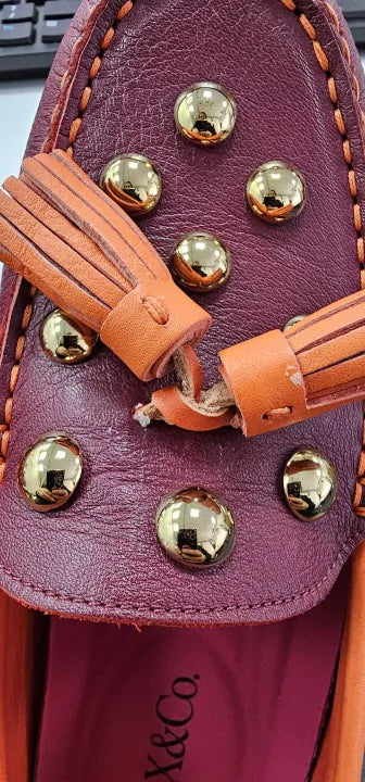 Max&co.-4524032703 Avenue Shocking Pink-38-pink-red Tassle Avenue Shoe-pink Size: 38