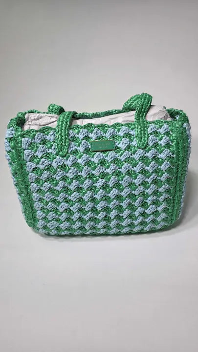 Kate Spade - Fresh Greens Straw Rafia Medium Bag - Green Size: -