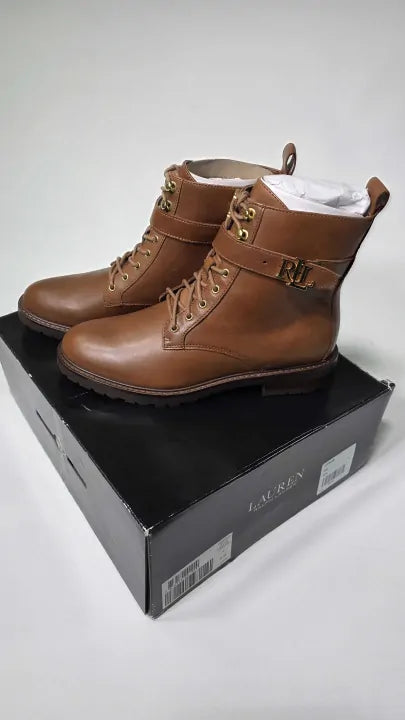 Lauren Ralph Lauren Eldridge Burnished Leather Boots Size: Uk 7