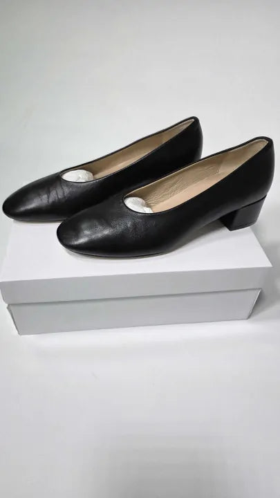 Russell & Bromley - Women's Black Honeyburge Leather Heeled Shoes Size: Uk 5