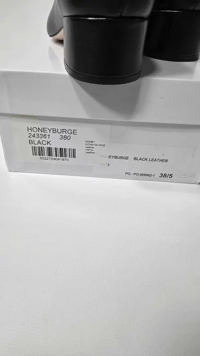 Russell & Bromley - Women's Black Honeyburge Leather Heeled Shoes Size: Uk 5