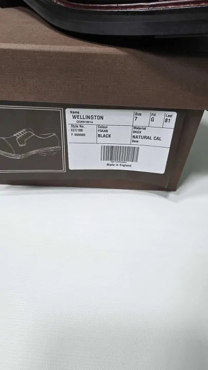 Church's - Black Leather Wellington Derby - Black Size: Uk 7