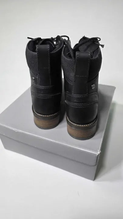 Bench - Black Leather Withy Ankle Boots - Black Size: Uk 8