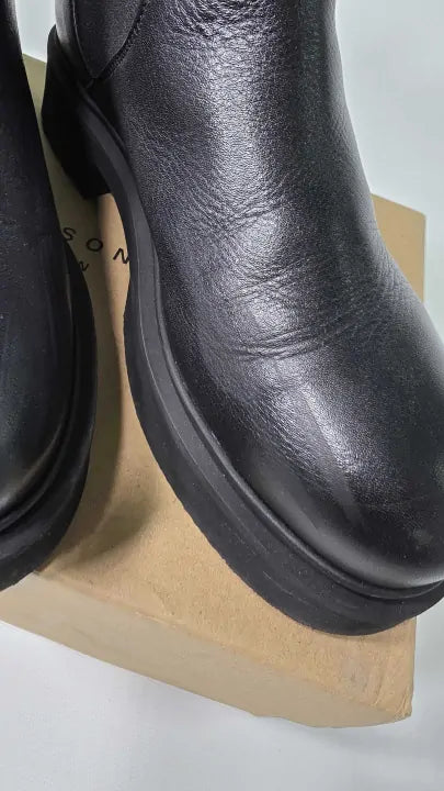 Hudson - Women's Black Dahlia Leather Chelsea Boot - Black Size: Uk 8