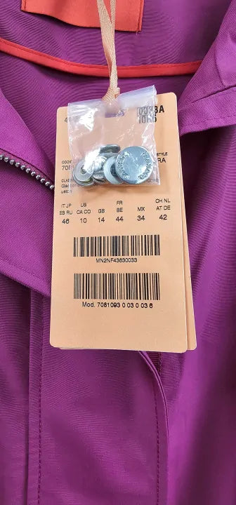 Max&co. - Pink Dicitura Cotton Blend Coat Size: Uk14