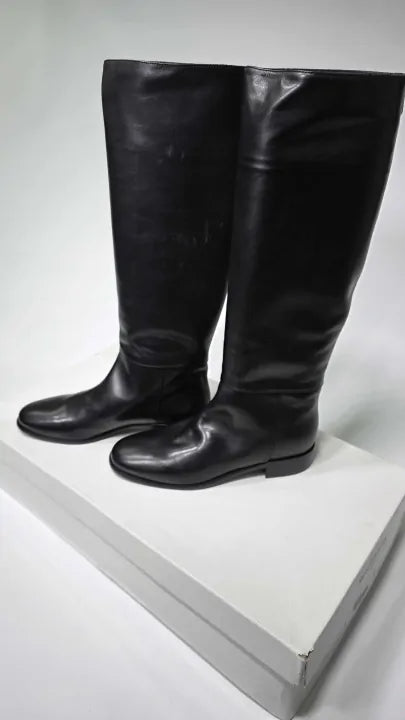 Russell & Bromley - Women's Black Intouch Nappa Flat Tall Boots - Black Size: Uk 5