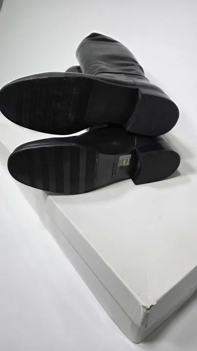 Russell & Bromley - Women's Black Intouch Nappa Flat Tall Boots - Black Size: Uk 5