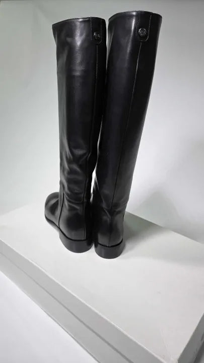 Russell & Bromley - Women's Black Intouch Nappa Flat Tall Boots - Black Size: Uk 5