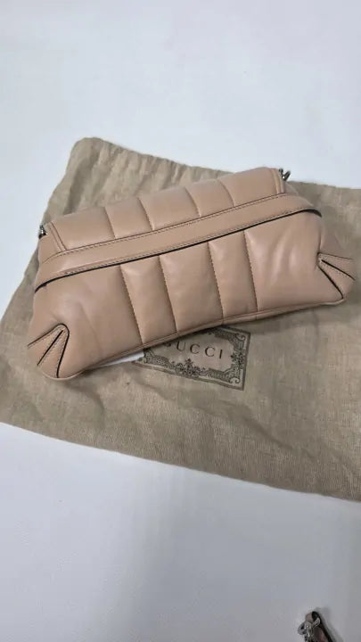 Gucci - Women's Pink Gucci Horse Bit Medium Padded-leather Shoulder Bag Size: -