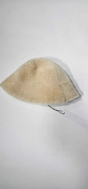 No Eleven - Cream Shearling Bucket Hat - Cream Size: One Size
