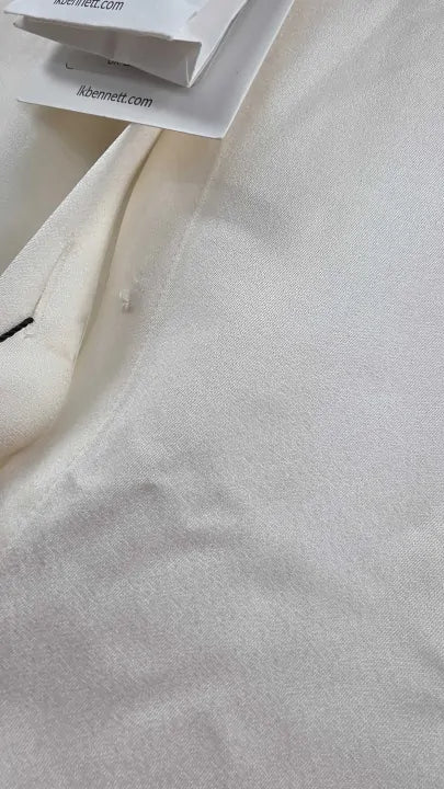 L K Bennett - Ivory Farrow Pearl Button Blouse Size: Uk 8