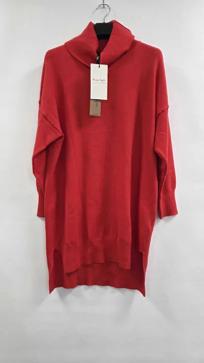 Phase Eight - Red Cecilia Cowl Neck Jumper Dress - Red Size: S