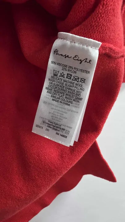 Phase Eight - Red Cecilia Cowl Neck Jumper Dress - Red Size: S