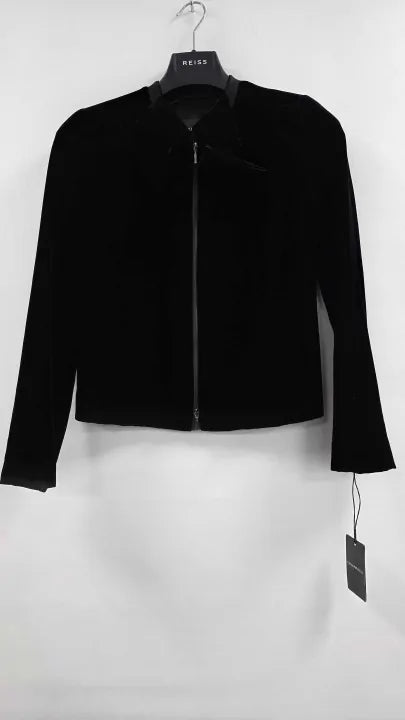 Emporio Armani - Black Zip Jacket - Black Size: Uk 8