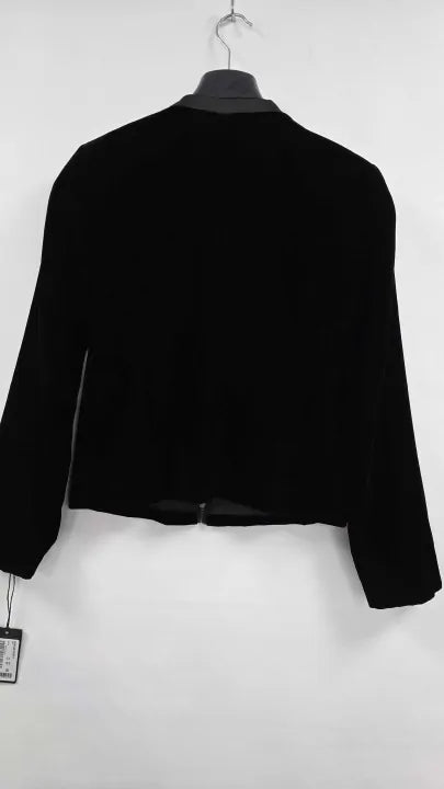 Emporio Armani - Black Zip Jacket - Black Size: Uk 8