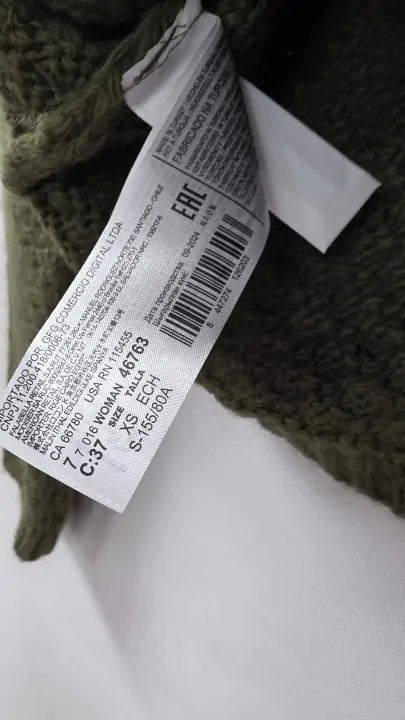 Mango - Green Button Knit Cardigan - Green Size: Xs