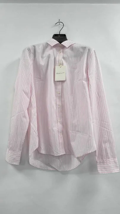 Gant Regular Fit Classic Striped Poplin Shirt Size: 38