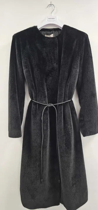Hobbs London - Black Robin Faux Fur Coat - Black Size: Xl