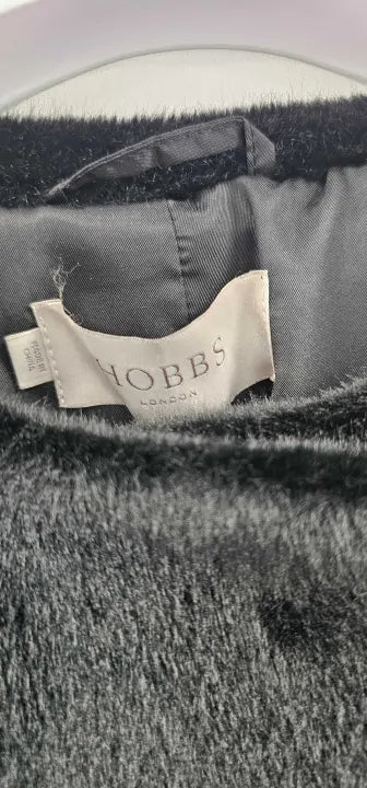 Hobbs London - Black Robin Faux Fur Coat - Black Size: Xl