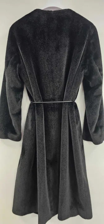 Hobbs London - Black Robin Faux Fur Coat - Black Size: Xl