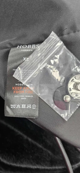 Hobbs London - Black Robin Faux Fur Coat - Black Size: Xl