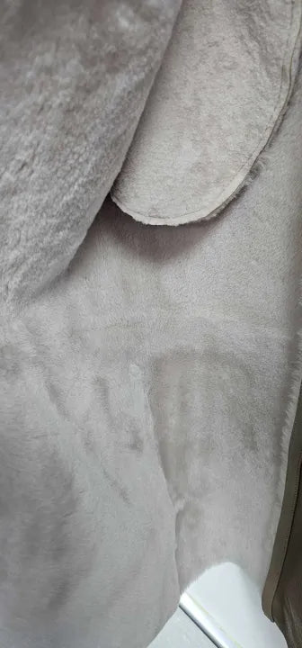 Max And Zac London - Sand Shearling Midi Throw On Coat - Brown Size: Uk14