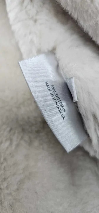 Max And Zac London - Sand Shearling Midi Throw On Coat - Brown Size: Uk14