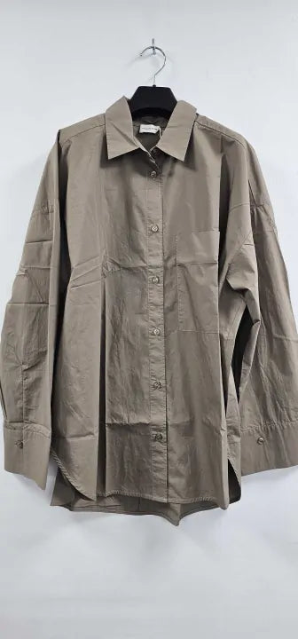 By Malene Birger - Taupe Derris Oversized Shirt - Taupe Size: Eur38