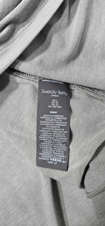 Sweaty Betty - Umbra Green Soft Flow Studio Tee - Green Size: L