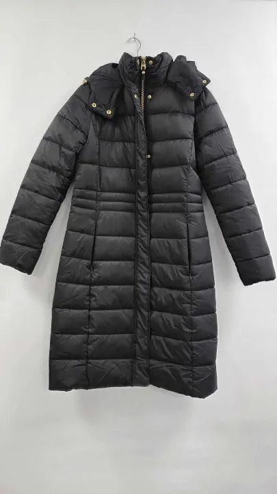 Joules Black Pembury Longline Padded Coat Size: Uk 10