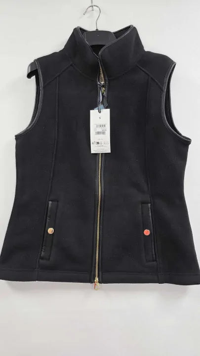 Joules Heritage Black Regular Fleece Gilet Size: Uk 12