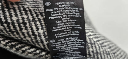 Hobbs London - Black/ White Sian Wool Blend Coat - Black Size: Uk10