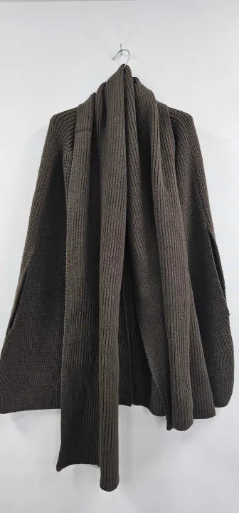 Mango - Chocolate Cape Scarf Buttons - Brown Size: One Size