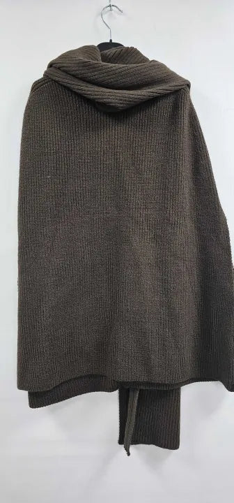 Mango - Chocolate Cape Scarf Buttons - Brown Size: One Size