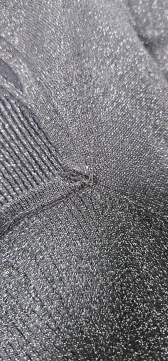 Sosandar - Navy Blue Metallic Sweetheart Neckline Fit Flare Knitted Dress - Blue Size: Uk16