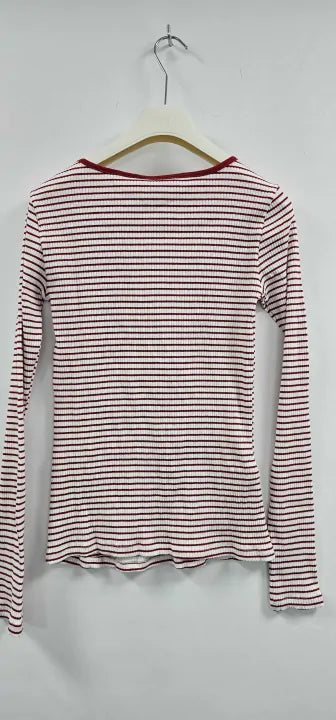 Mango - Red Eros Printed T-shirt - Red-white Size: M