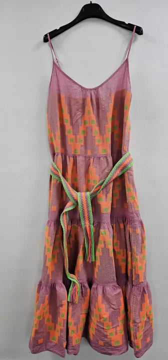 Devotion - Zafiri Dress - Pink-orange -Green Size: One Size