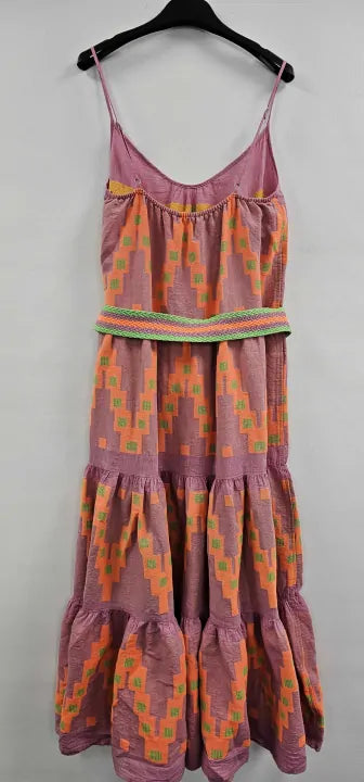 Devotion - Zafiri Dress - Pink-orange -Green Size: One Size