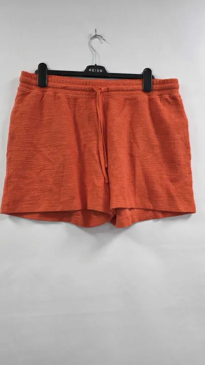 Hush - Orange Tania Textured Shorts - Orange Size: Uk 10