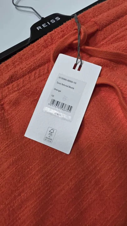Hush - Orange Tania Textured Shorts - Orange Size: Uk 10